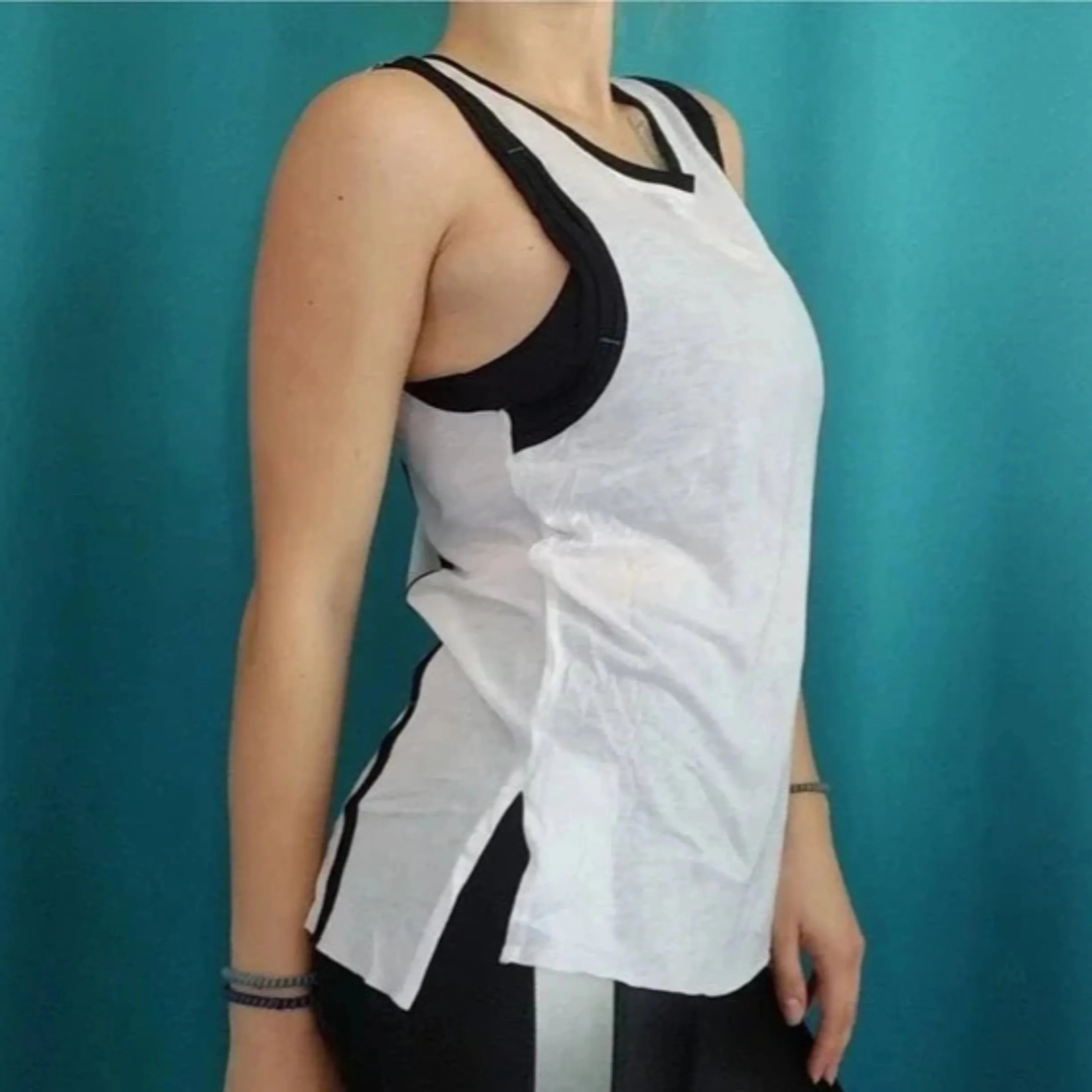 KORAL Heather White/Black Soft Athletic Tank Top Size M NWOT