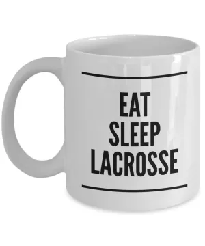 Lacrosse Dad Mug Lacrosse Coach Mug - Eat Sleep Lacrosse Ceramic Coffee Cup
