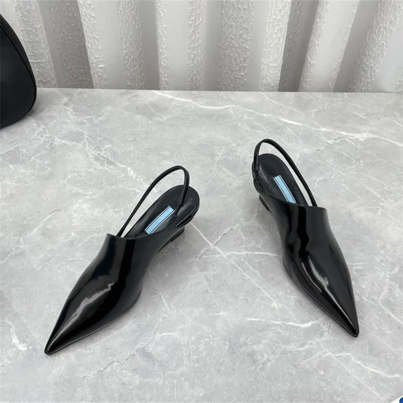 Ladies pointed toe heel high heel sandals