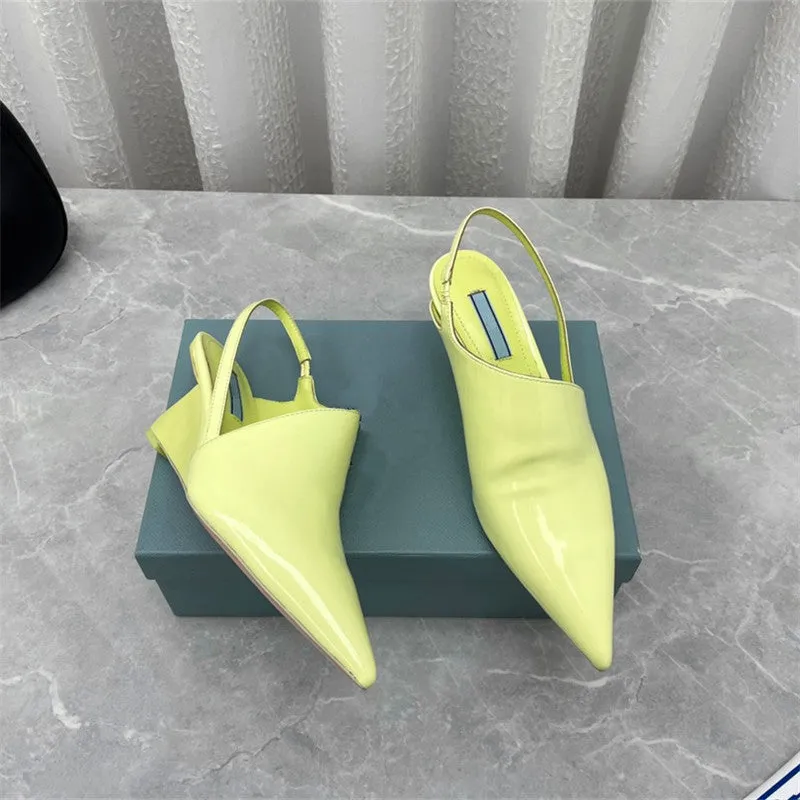 Ladies pointed toe heel high heel sandals