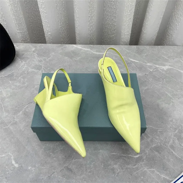 Ladies pointed toe heel high heel sandals