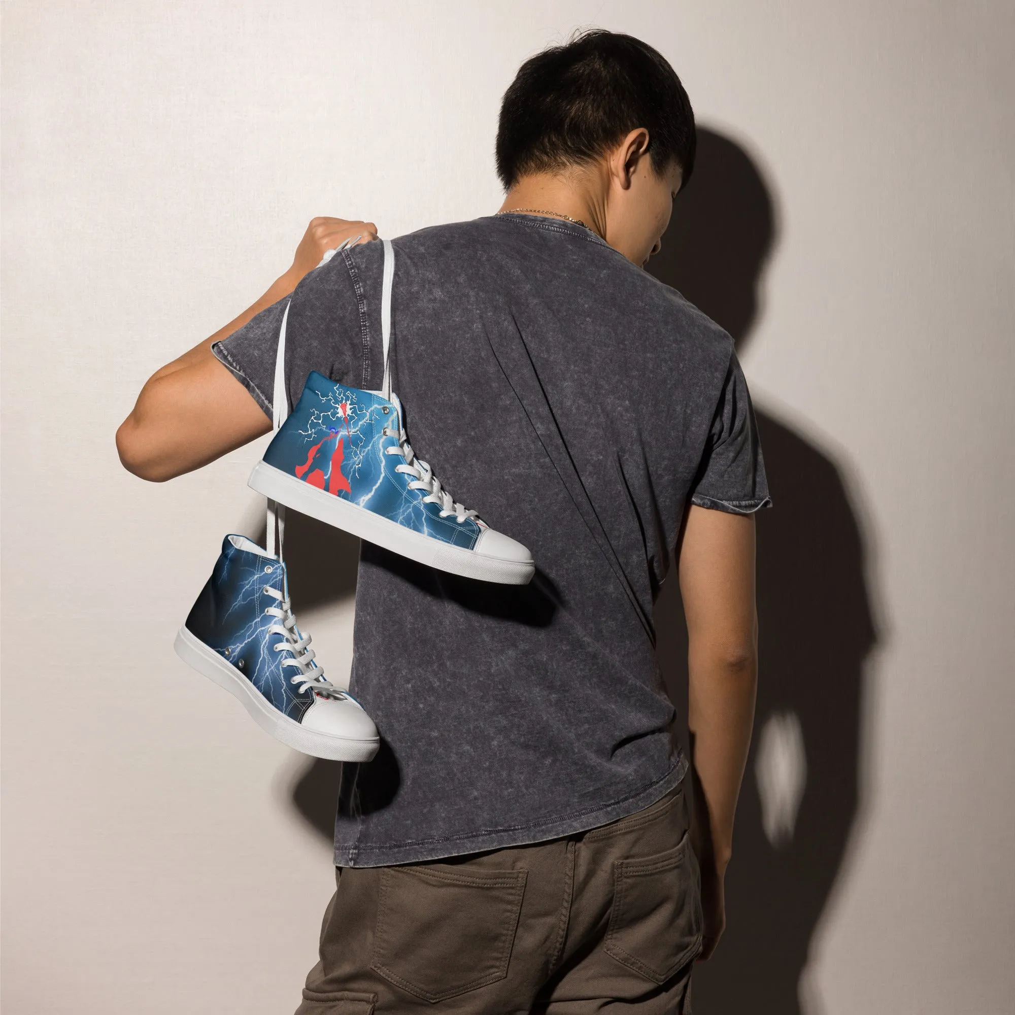 LAXUNIVERSE  "Thor" Men’s high top canvas shoes