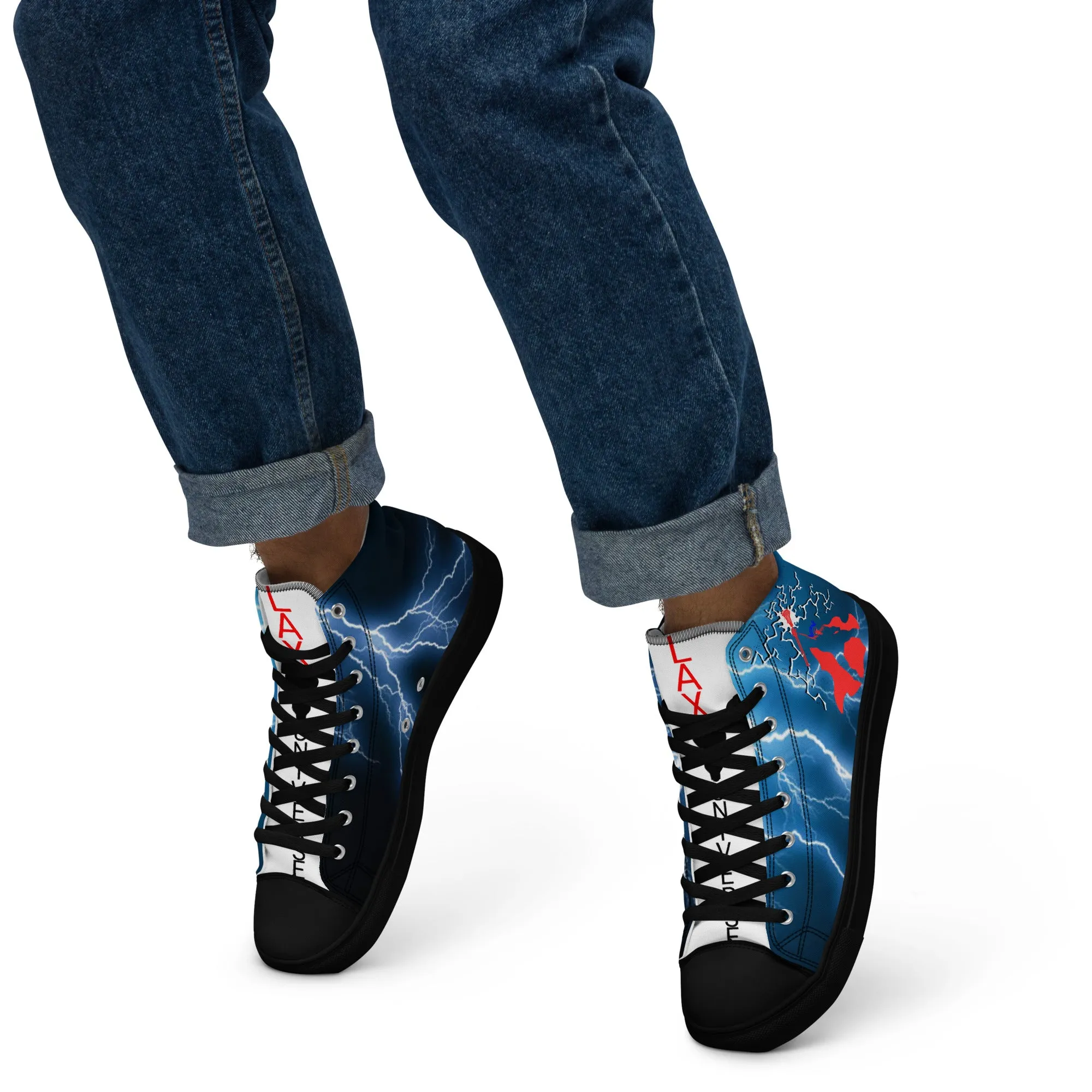 LAXUNIVERSE  "Thor" Men’s high top canvas shoes