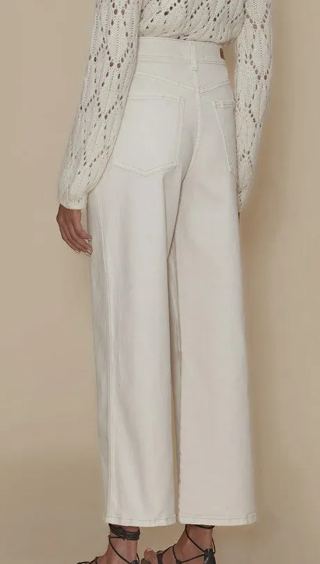 Le Jean Juliette Wide Leg Jeans - Bone