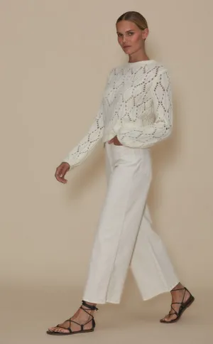 Le Jean Juliette Wide Leg Jeans - Bone