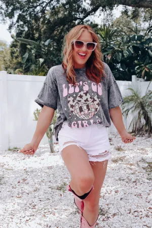 Let's Go Girls Disco Graphic Tee - Black