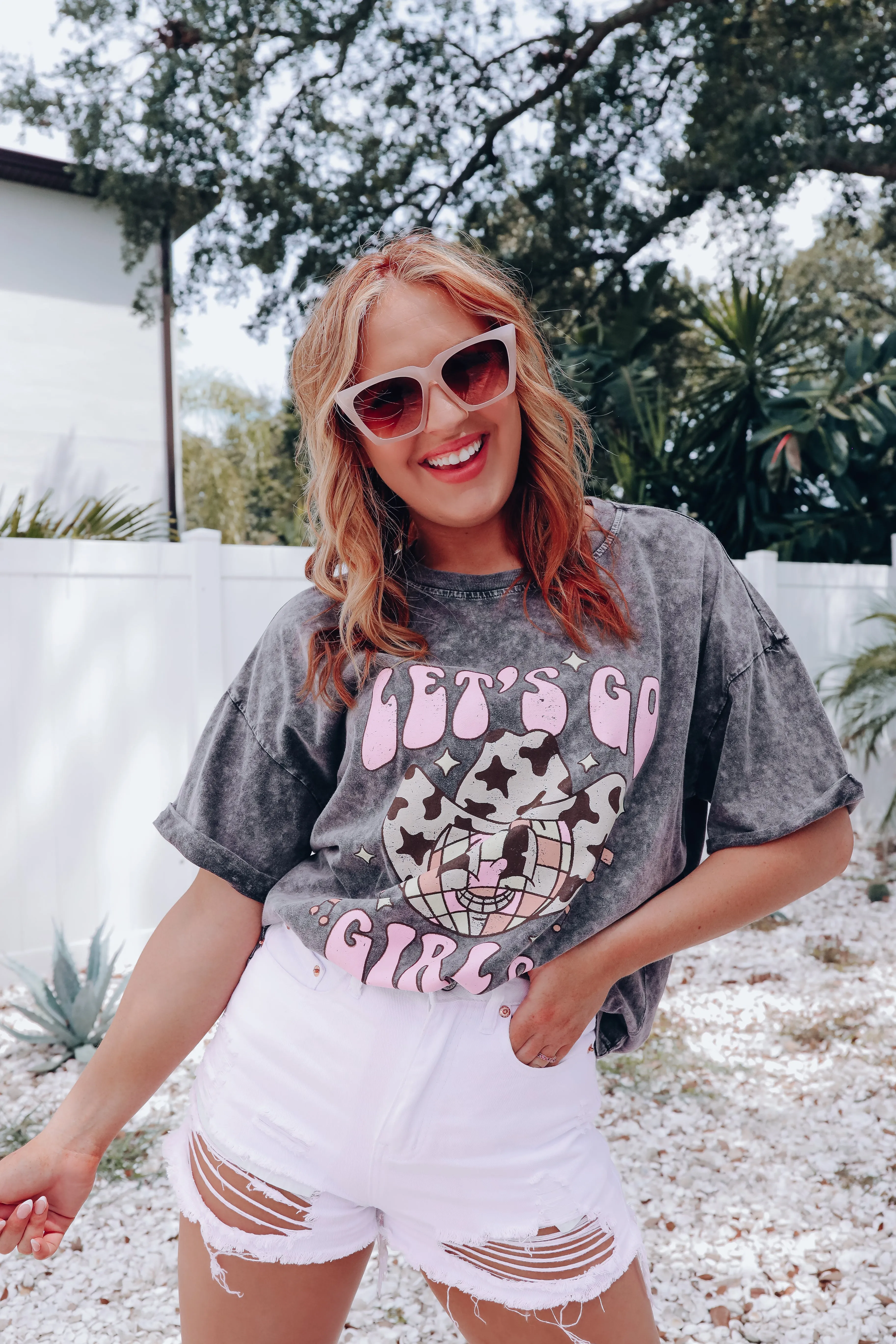 Let's Go Girls Disco Graphic Tee - Black