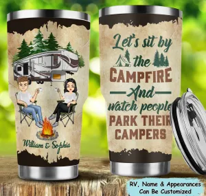 Let's Sit By The Campfire - Personalized Name Tumbler 22 - Nvc97