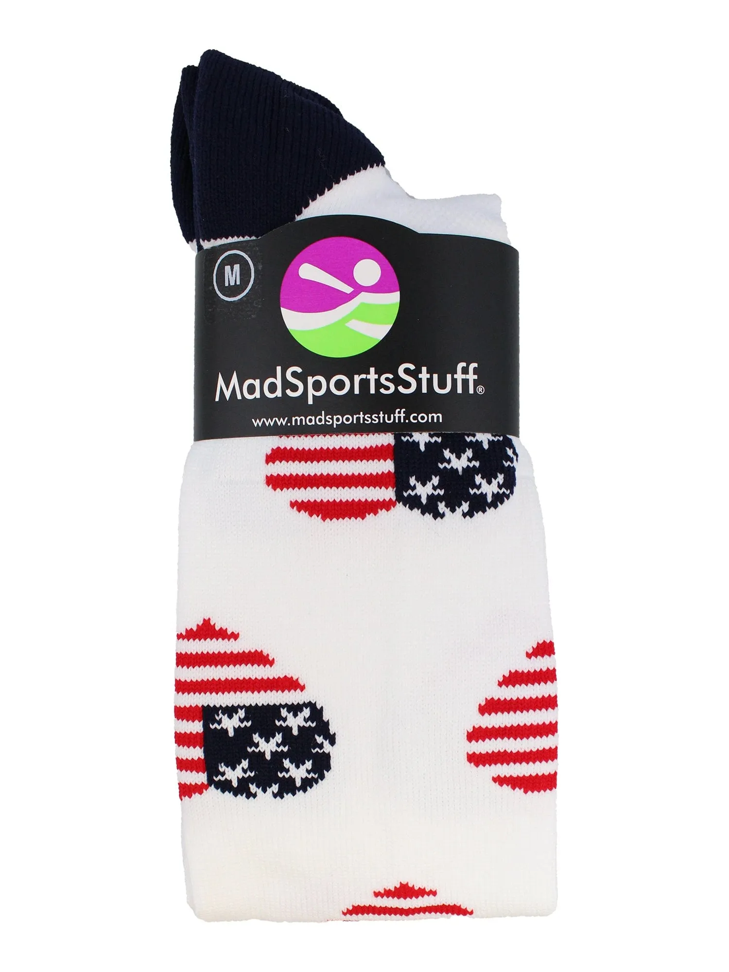 Love USA American Flag Heart Socks Over the Calf