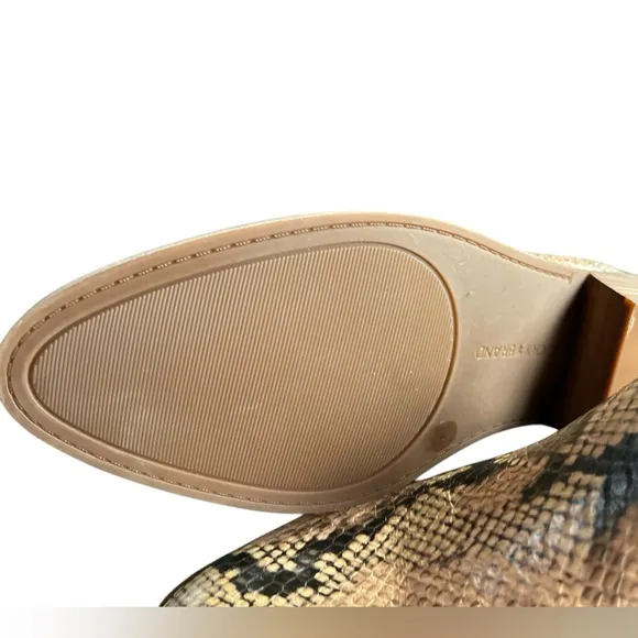 Lucky Brand‎ Women's Fausst Beige Snake Print Ankle Bootie 7