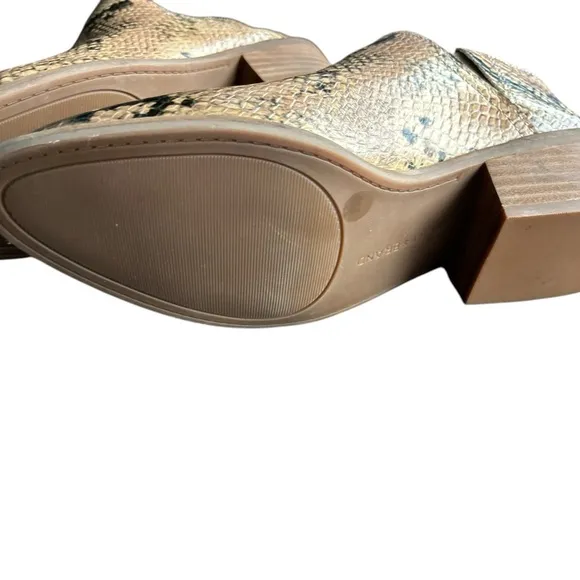 Lucky Brand‎ Women's Fausst Beige Snake Print Ankle Bootie 7