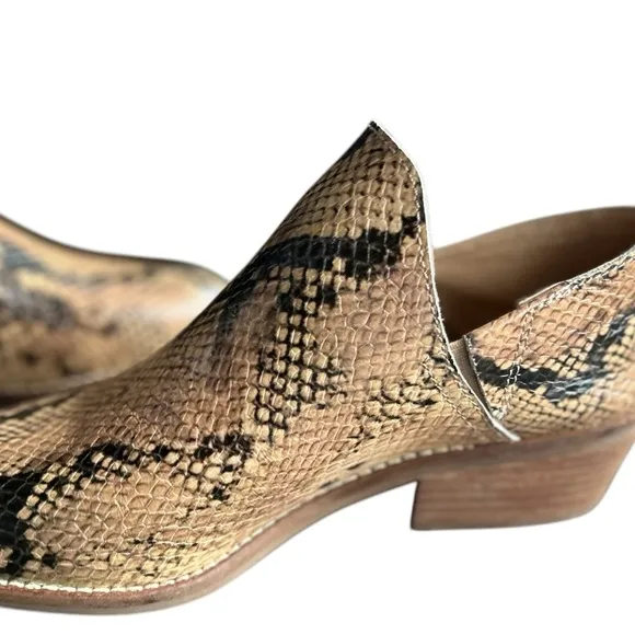 Lucky Brand‎ Women's Fausst Beige Snake Print Ankle Bootie 7