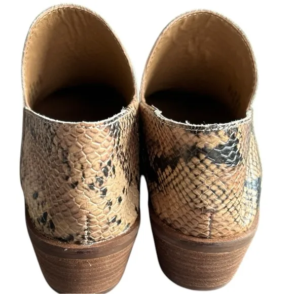 Lucky Brand‎ Women's Fausst Beige Snake Print Ankle Bootie 7