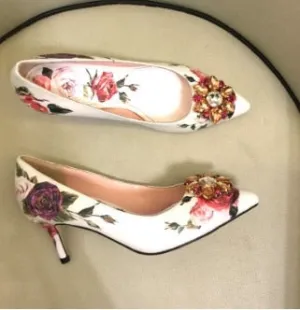 Luxury Bling Gemstone Crystal Pumps