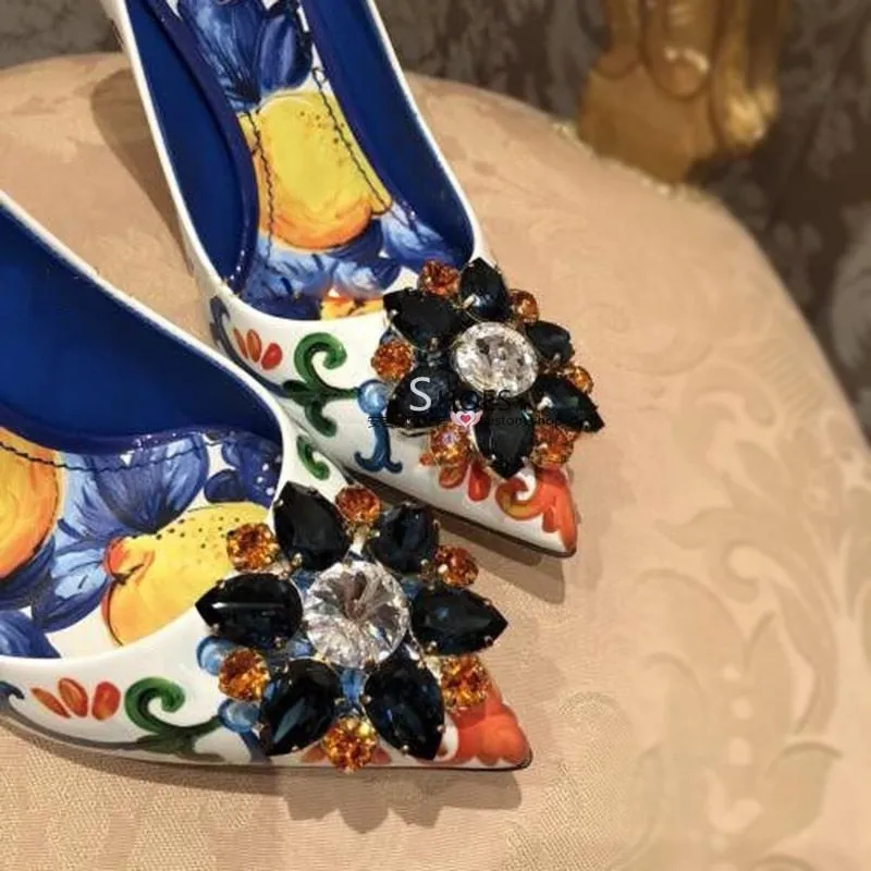 Luxury Bling Gemstone Crystal Pumps