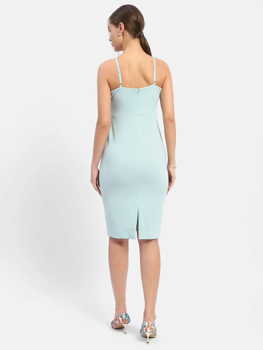 Madame Rosette Applique Mint Bodycon Dress