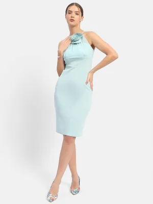 Madame Rosette Applique Mint Bodycon Dress