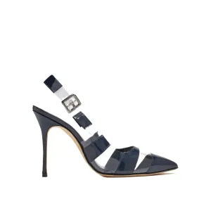 MANOLO BLAHNIK Elegant Pointed Toe Slingback 105 Pumps