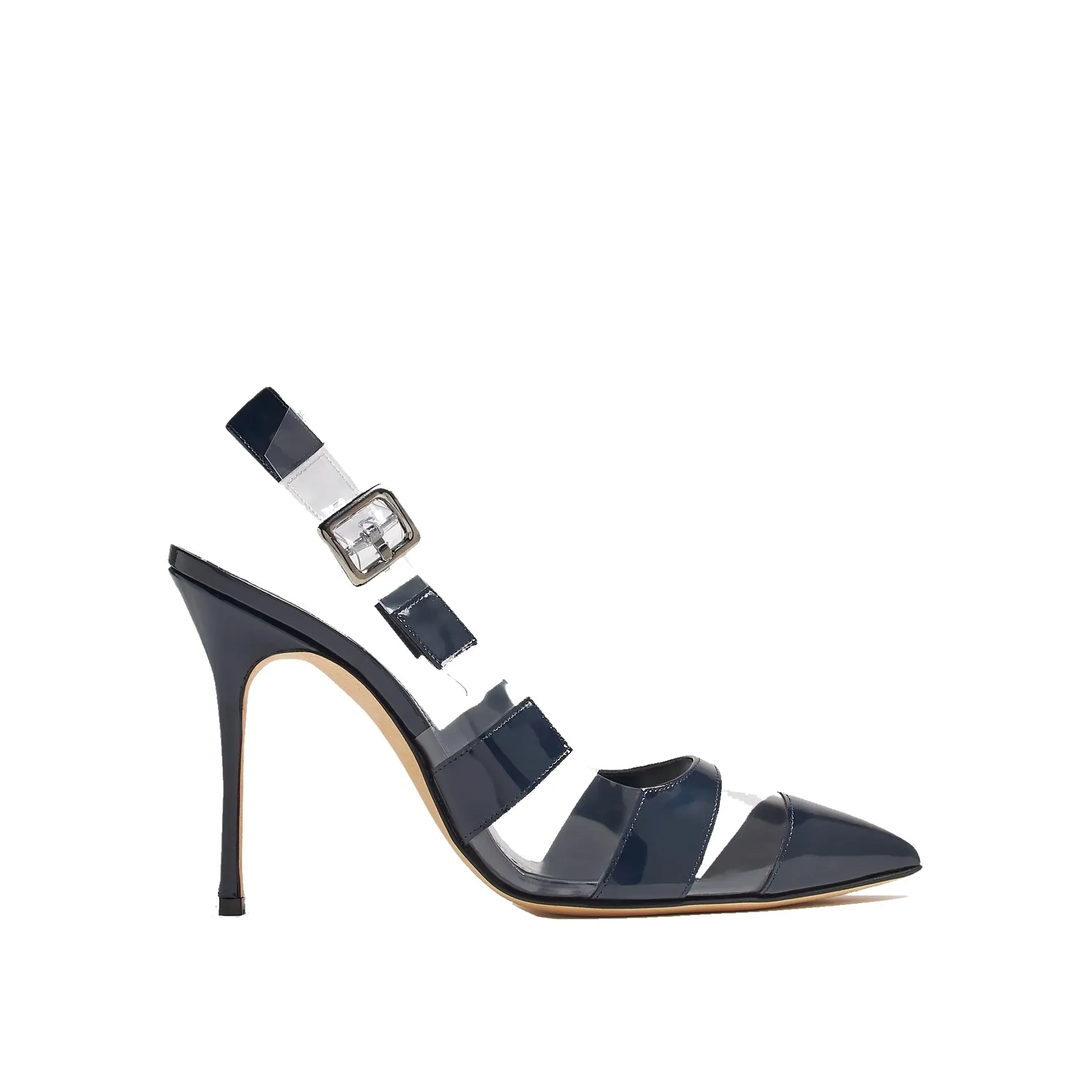 MANOLO BLAHNIK Elegant Pointed Toe Slingback 105 Pumps