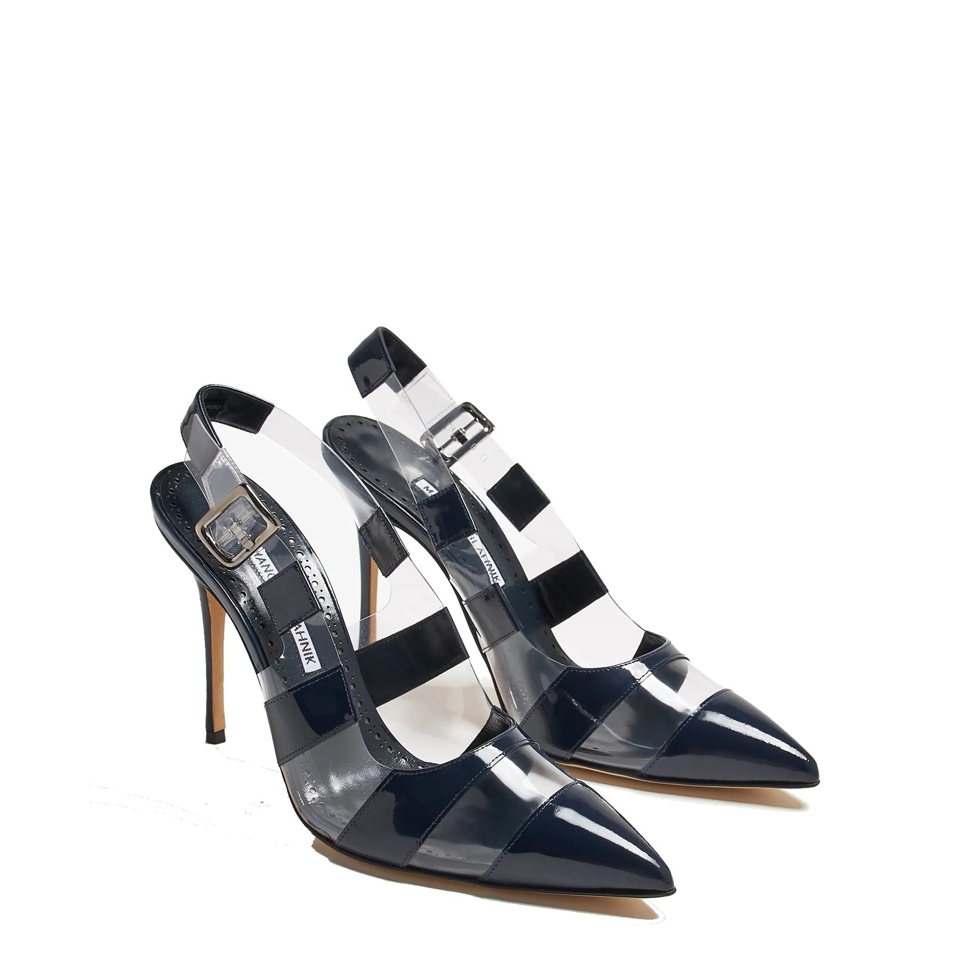 MANOLO BLAHNIK Elegant Pointed Toe Slingback 105 Pumps