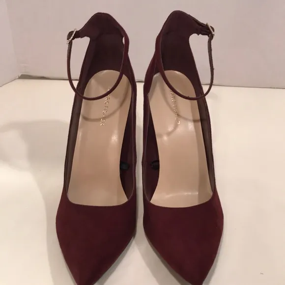 Marc Fisher Maroon Pointed Toe Ankle Strap Size 11