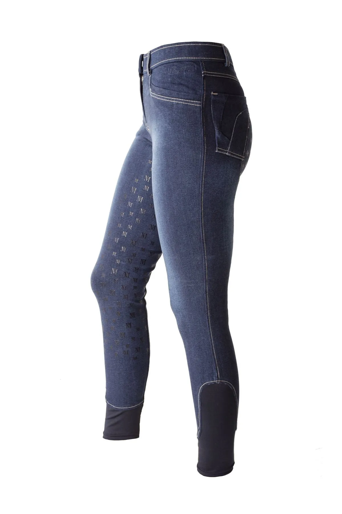 Mark Todd Ladies Silicone Full Seat Denim Breeches