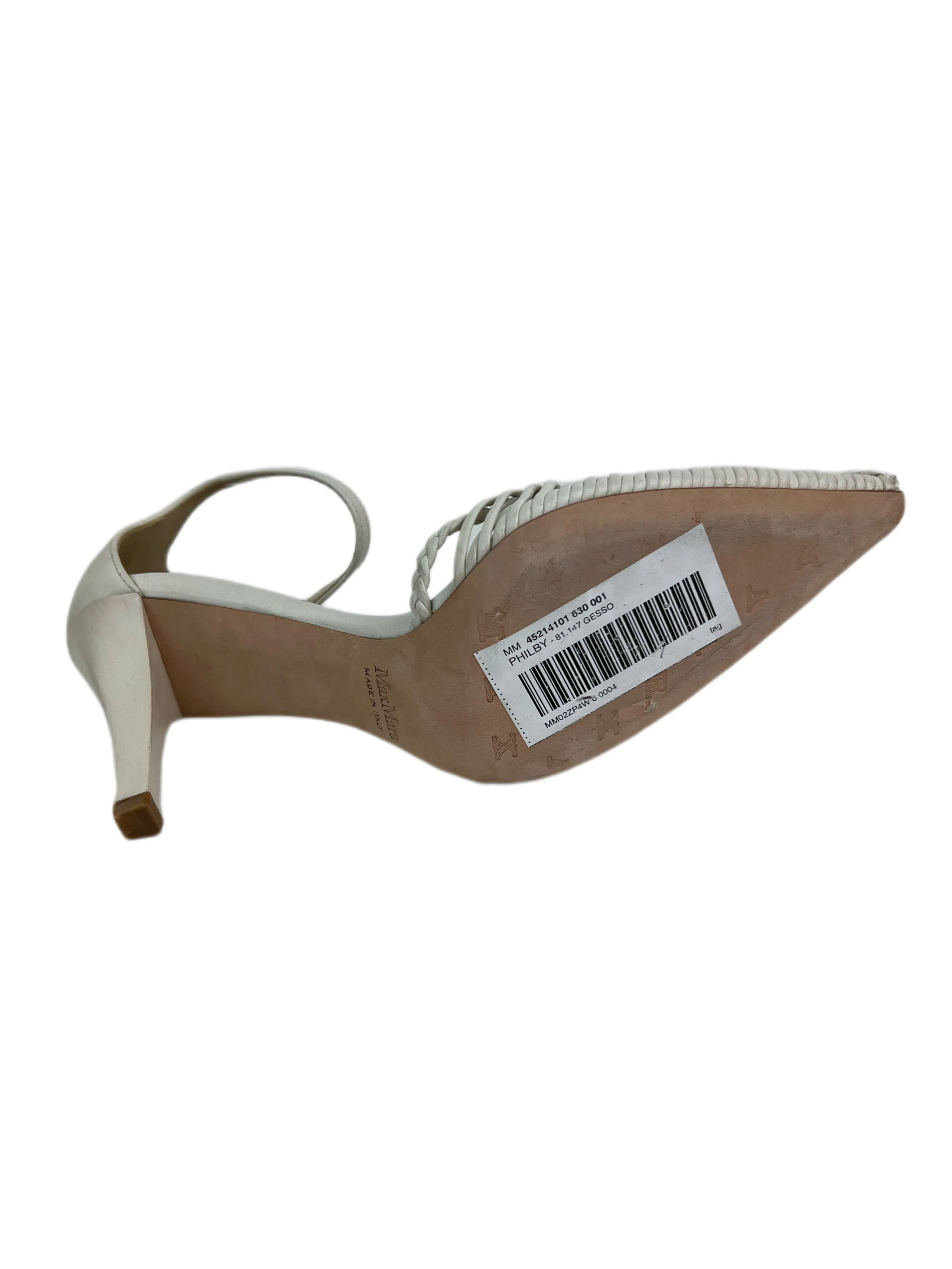 Max Mara Women's Gesso Philby Leather Pointed Toe Pumps Size 7 NWT