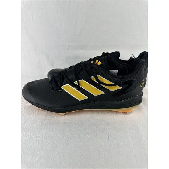 Men's ADIDAS Adizero Afterburner 8 Black Yellow Baseball Cleats H00974 SZ 15  A1