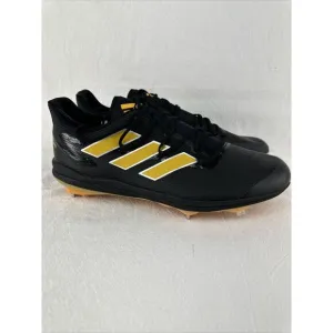 Men's ADIDAS Adizero Afterburner 8 Black Yellow Baseball Cleats H00974 SZ 15  A1