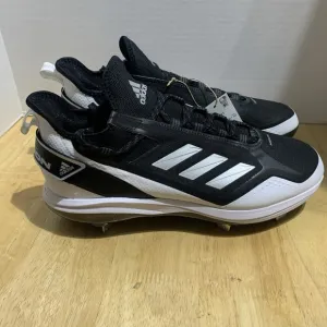 Men's Adidas Icon 7 Boost Baseball Metal Cleats Black Silver FY4178 size 11