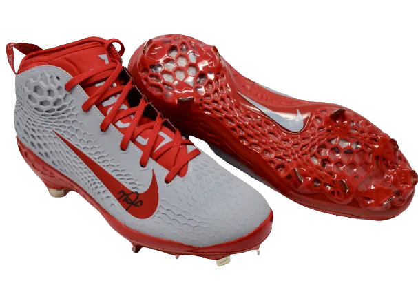 Mike Trout Los Angeles Angels Signed Real Game Issued Cleats MLB Authentic Gray