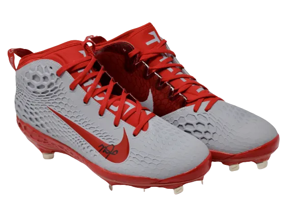 Mike Trout Los Angeles Angels Signed Real Game Issued Cleats MLB Authentic Gray