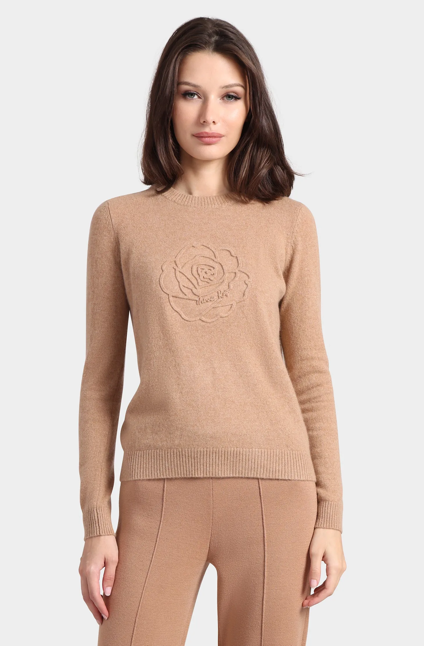 Minnie Rose Embossed Rose Logo Crew