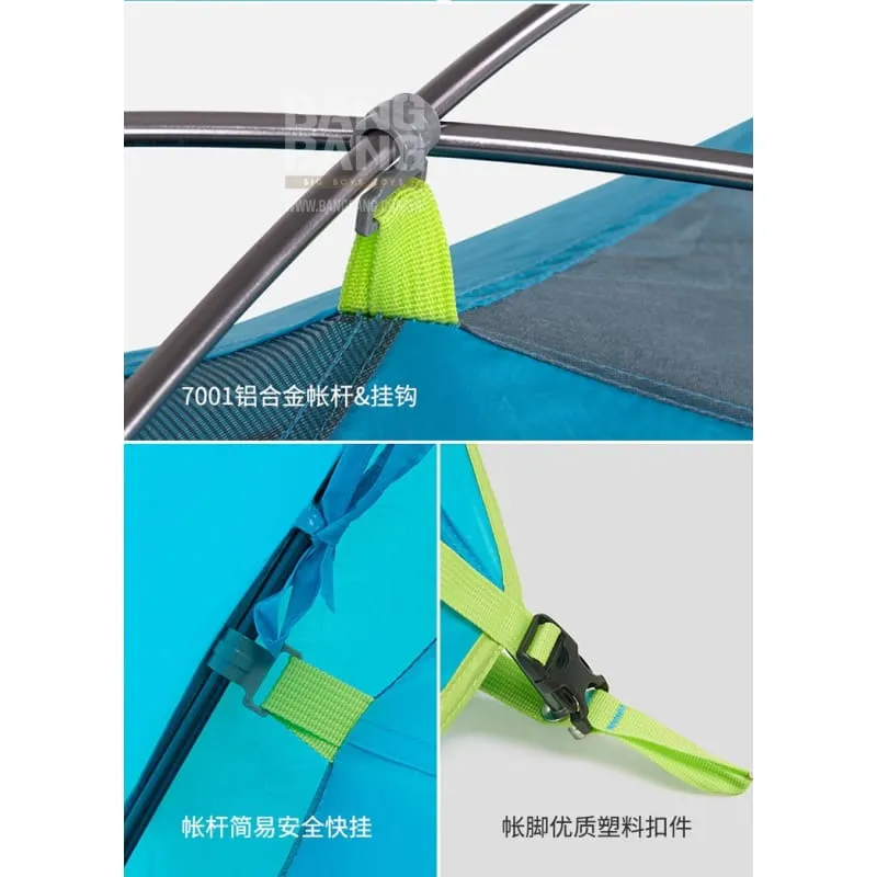 NatureHike P Series lightweight outdoor camping tent Double Pole (NH18Z022-P) | Design double internal and external accounts - Light Green ***