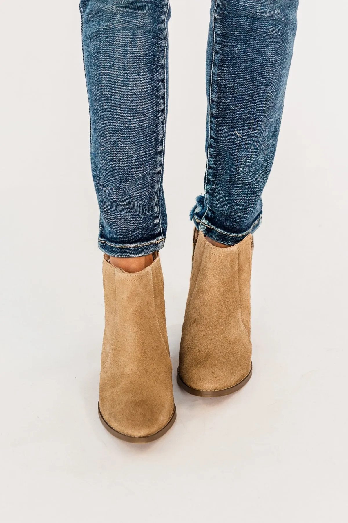 Naughty Monkey Camilyn Booties- Tan & Leopard