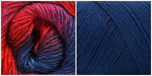 NAVY   VIOLET FIELDS - Calla Lily Shawl KIT