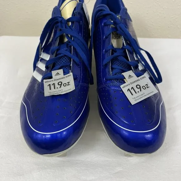 NEW Adidas Adizero Diamond King Blue Metal Baseball Cleats Mens Size 13 G24749