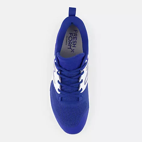 New Balance Fresh Foam X 3000 v6 Metal Cleat - Royal/White