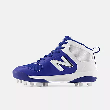 New Balance Youth 3000 v6 Molded Cleat - Royal w/ White