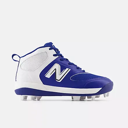 New Balance Youth 3000 v6 Molded Cleat - Royal w/ White