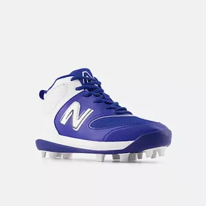 New Balance Youth 3000 v6 Molded Cleat - Royal w/ White