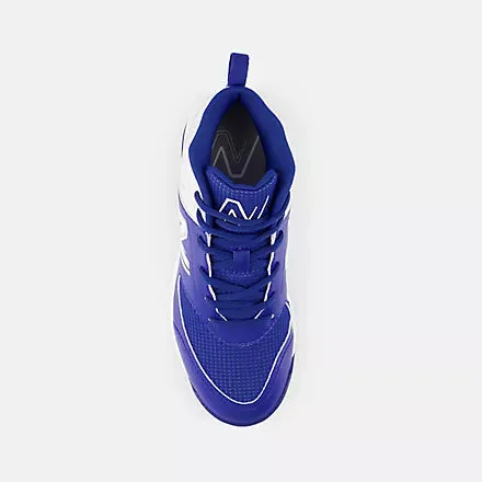 New Balance Youth 3000 v6 Molded Cleat - Royal w/ White