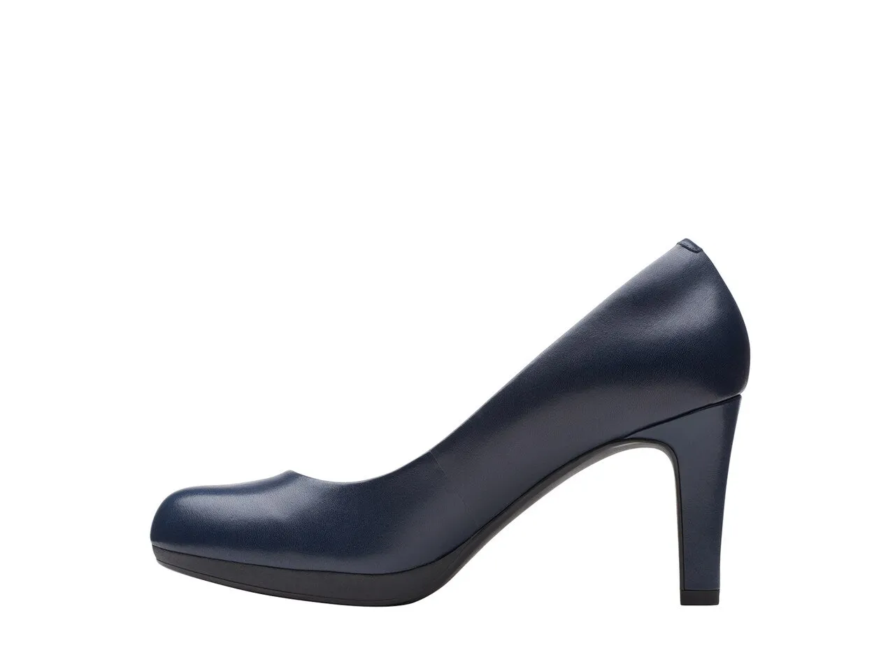 New in box! CLARKS ADRIEL VIOLA PUMP in Navy Leather! Sz 7M!