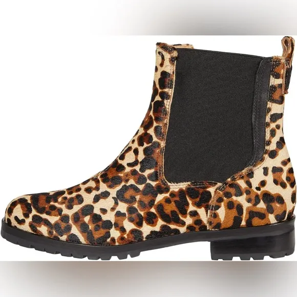 NEW Jack Rogers Margot leopard side gore Lug Sole ankle Booties Sizes 5 &amp; 9.5