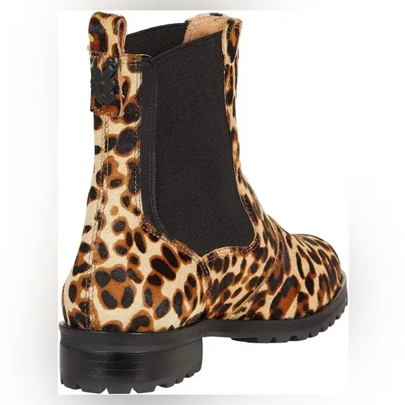 NEW Jack Rogers Margot leopard side gore Lug Sole ankle Booties Sizes 5 &amp; 9.5