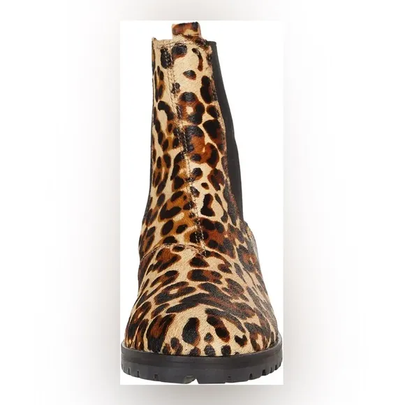 NEW Jack Rogers Margot leopard side gore Lug Sole ankle Booties Sizes 5 &amp; 9.5