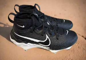 NEW Nike Alpha Huarache NXT Mens Size 7.5 Black White Baseball Cleats DJ6517-001