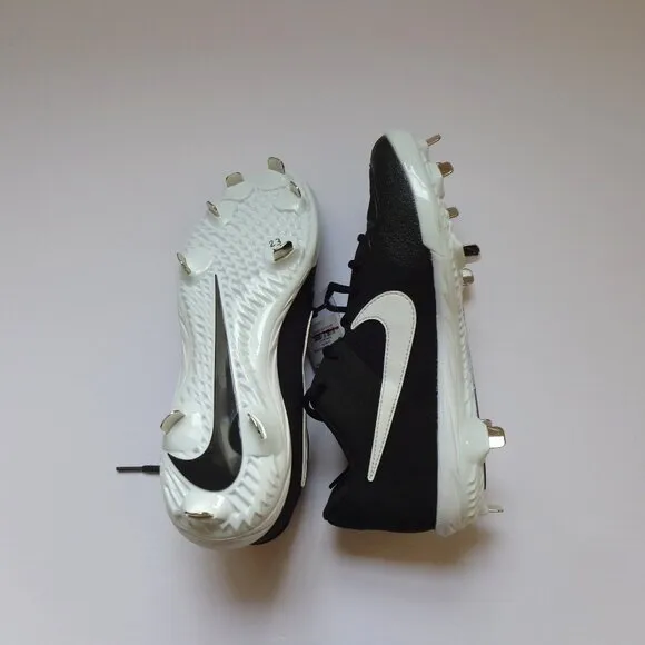 Nike Alpha Huarache Varsity‎ Low Metal Cleats Black AO7960-001 Mens Size 8 New