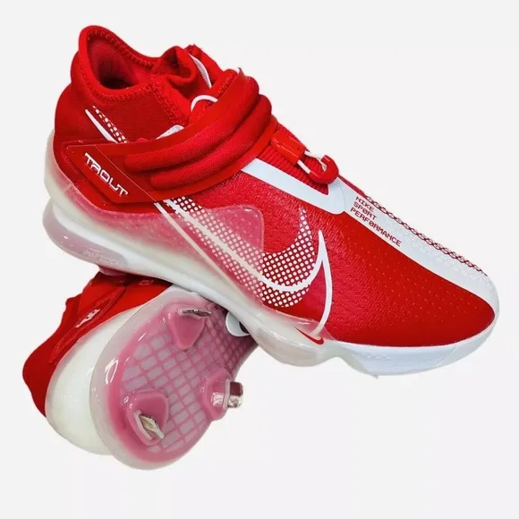 Nike Force Zoom Trout 7 Red White Baseball Cleats CI3134-602 Mens Size 11.5