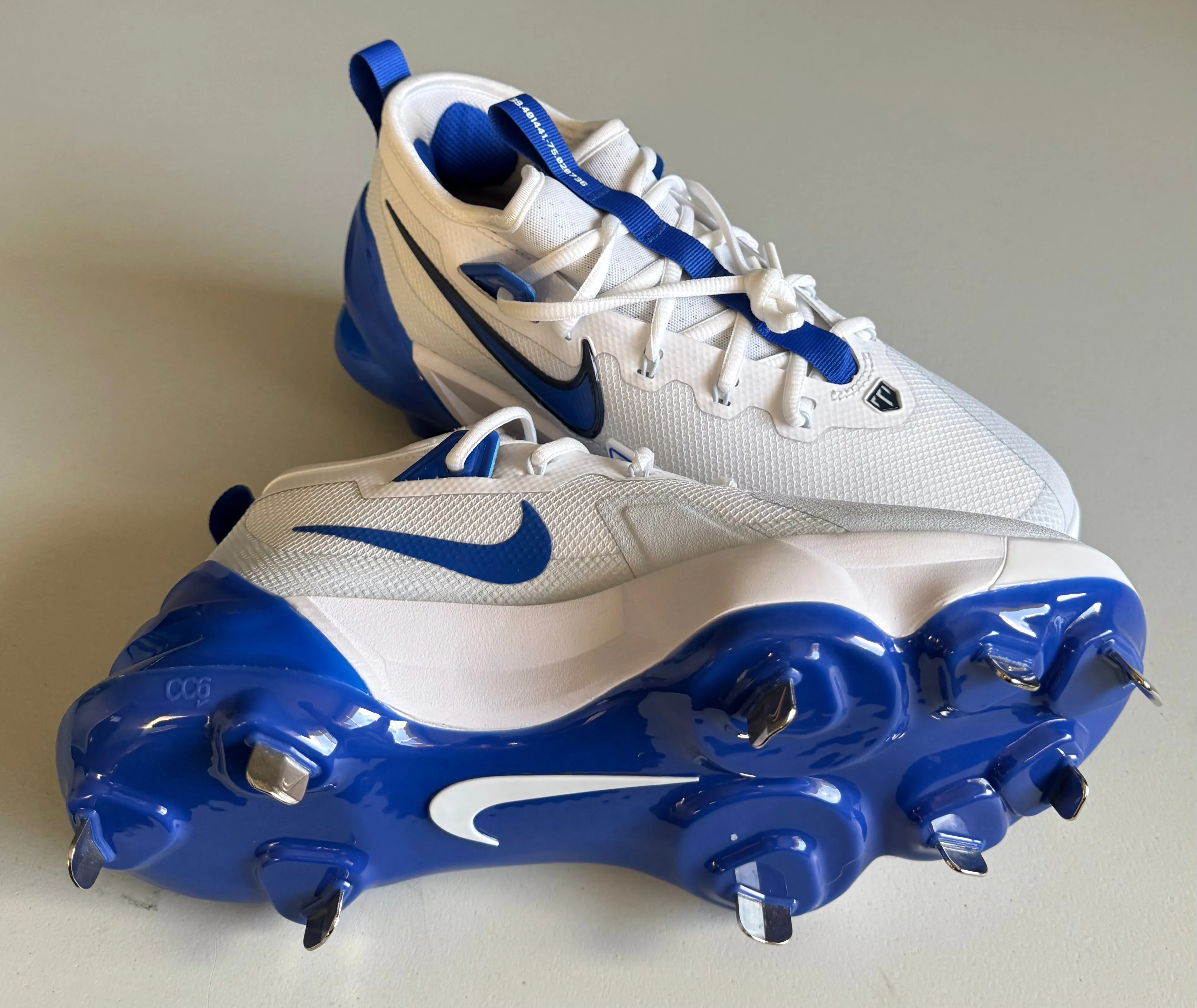 Nike Force Zoom Trout 9 Elite Blue White Baseball Cleats FB2906-105 Mens Size 7